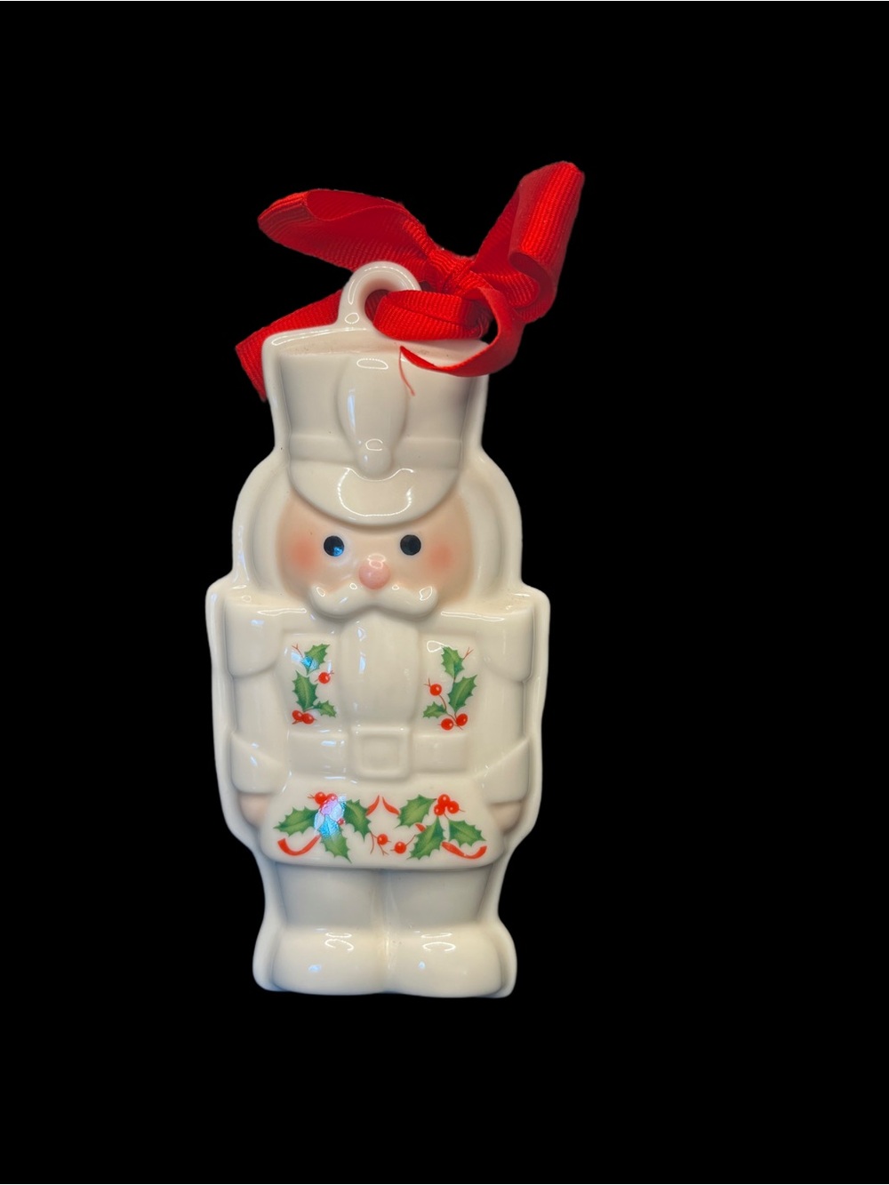 Lenox Christmas Cookie Press Mold Ornament Porcelain Nutcracker 5.5 Inch Perfect